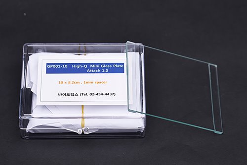 (GP001-075)  High-Q™  Mini Glass Plate Attached 0.75       5pcs / pk